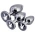 Playboy - analpluggsset - 3 delar (silver)