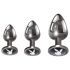 Playboy - analpluggsset - 3 delar (silver)