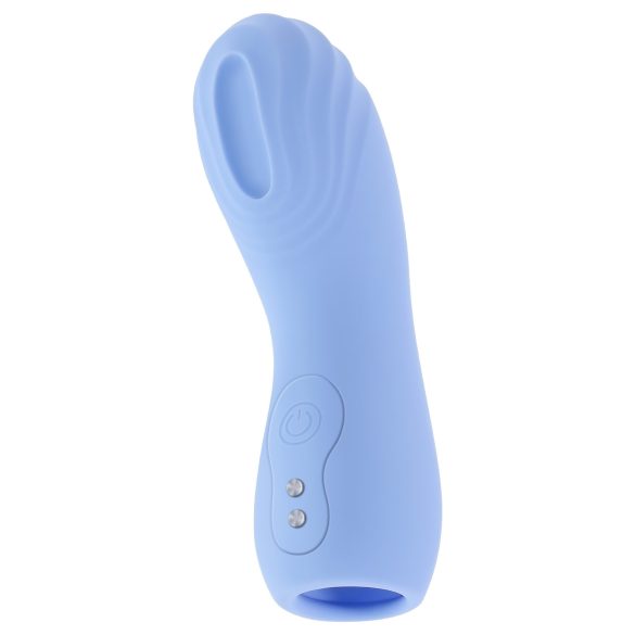 Evolved - strukturerad fingervibrator (blå)