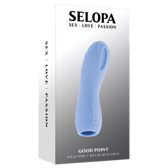 Evolved - finger vibrator - texturerad - blå