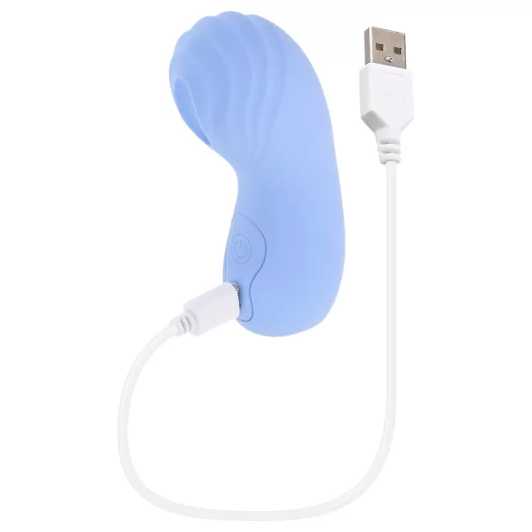 Evolved - finger vibrator - texturerad - blå