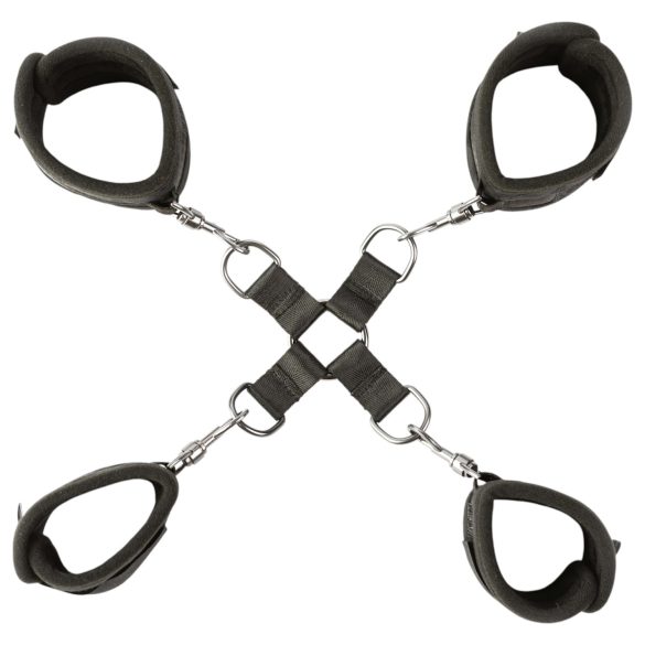 Sei Mio - bondage set med fot- och handledsbojor - svart