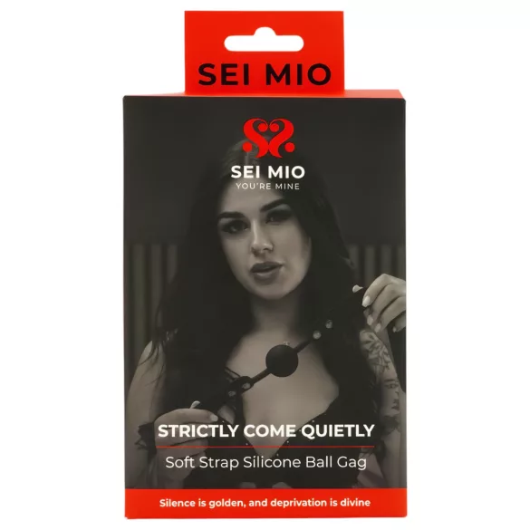 Sei Mio - bitgag med kulor - svart