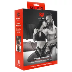Sei Mio - strap-on dildo med sele - 15 cm - svart