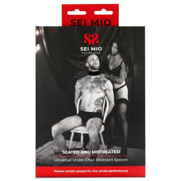Sei Mio - bondageband för stol - justerbar rem - svart