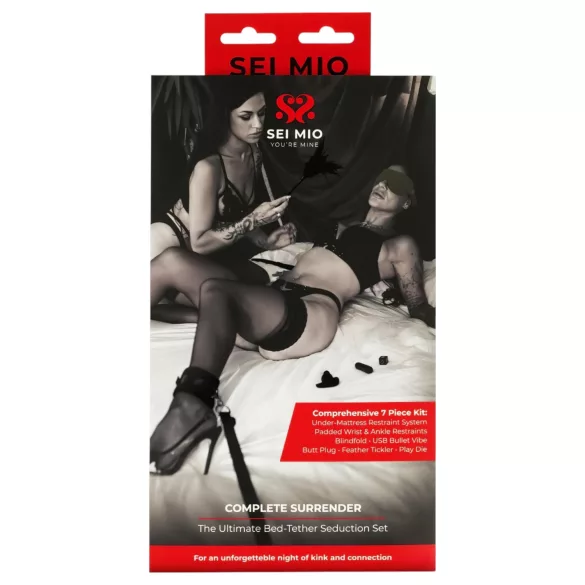 Sei Mio - bondage set för säng - svart