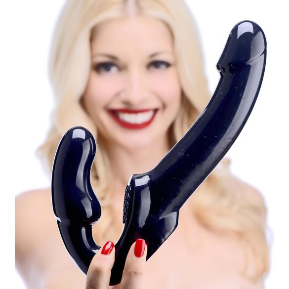 Strap U Revolver - strap-on dildo utan sele - svart