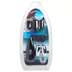   XR Brands - Trinity - penishuvudvibrator med två kulor (svart/silver)