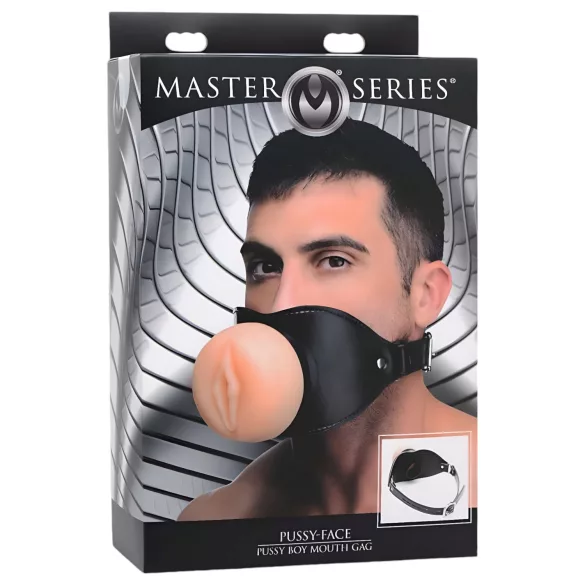 Master Series - munspreder med vaginaform - silikon natur