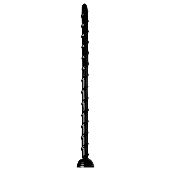 Hosed Swirl - tunn analdildo - 18 cm - svart