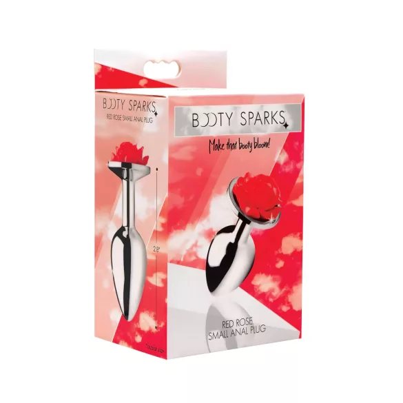 Booty Sparks - analplugg med rosdesign - silver