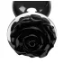 Booty Sparks Black Rose - analplugg aluminium silver-svart