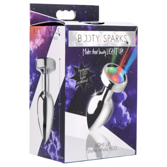 Booty Sparks - analplugg med ljus - liten - silver