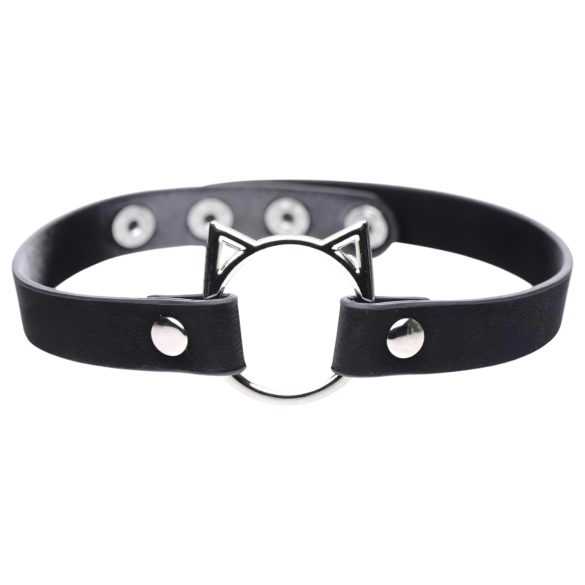 Master Series Kinky Kitty - Halsband med kattörhänge (svart)