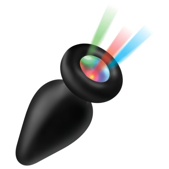 Booty Sparks - analplugg med ljus - silikon - svart