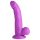 XR Brands POP - sugkopp, testikelldildo - 19 cm (lila)