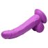 XR Brands POP - sugkopp, testikelldildo - 19 cm (lila)