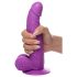 XR Brands POP - sugkopp, testikelldildo - 19 cm (lila)