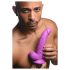 XR Brands POP - sugkopp, testikelldildo - 19 cm (lila)