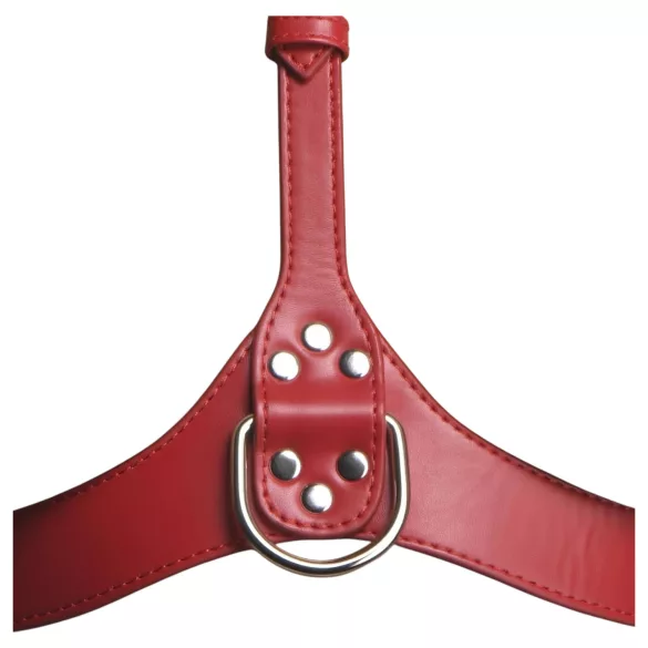 Strict - Röd kroppsselen med halsband - M/L
