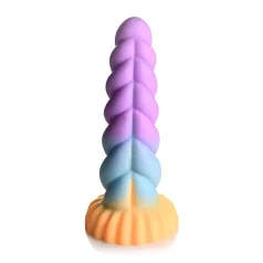 Creature Cocks Mystique - enhörningsdildo - 21cm - lila/gul
