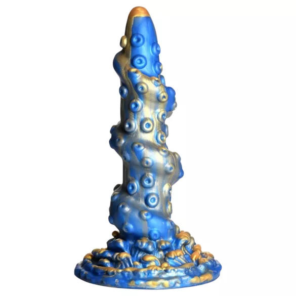 Creature Cocks Kraken - spiral dildo - bläckfiskarm - 21cm guldblå