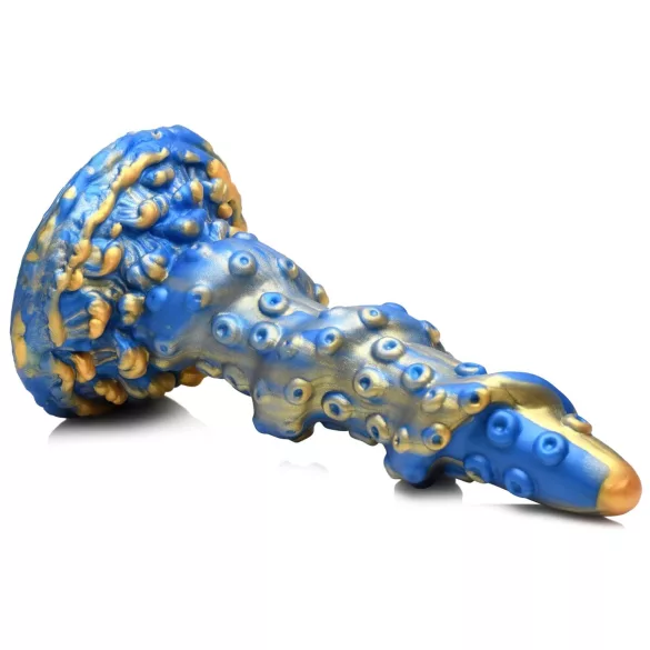 Creature Cocks Kraken - spiral dildo - bläckfiskarm - 21cm guldblå
