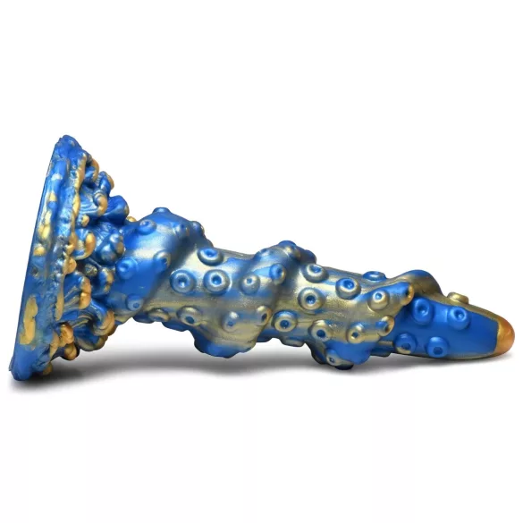 Creature Cocks Kraken - spiral dildo - bläckfiskarm - 21cm guldblå