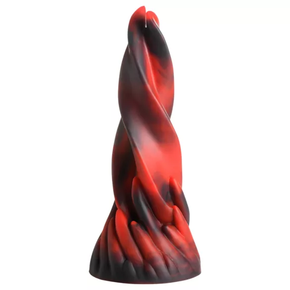 Creature Cocks Hell Kiss - dildo med spiral - silikon - 19 cm - röd