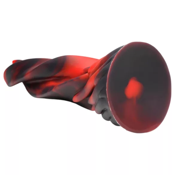 Creature Cocks Hell Kiss - dildo med spiral - silikon - 19 cm - röd