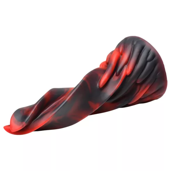 Creature Cocks Hell Kiss - dildo med spiral - silikon - 19 cm - röd