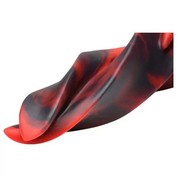 Creature Cocks Hell Kiss - dildo med spiral - silikon - 19 cm - röd