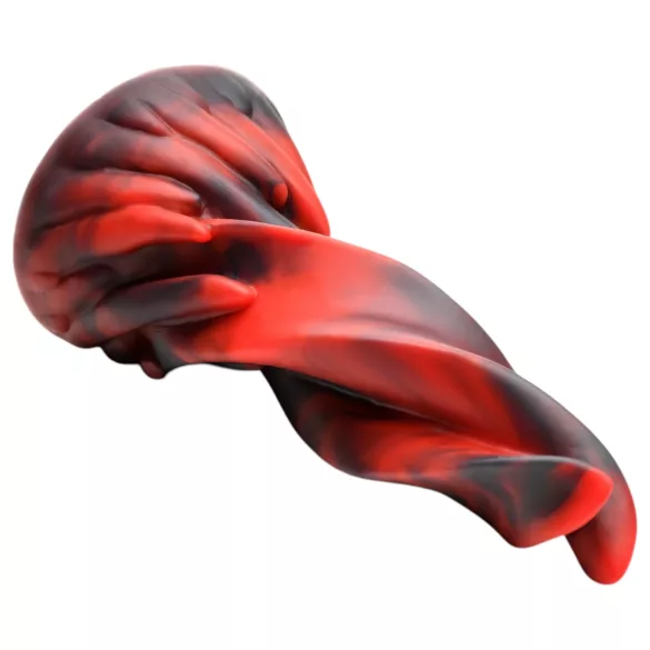 Creature Cocks Hell Kiss - dildo med spiral - silikon - 19 cm - röd