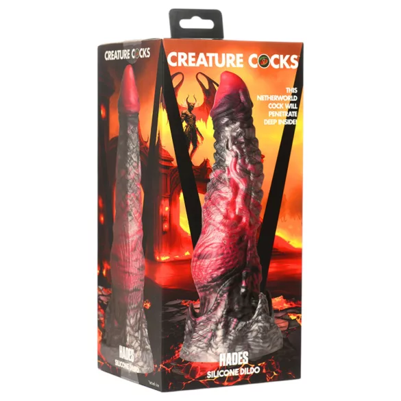 Creature Cocks Hades - dildo i silikon - medium - flerfärgad