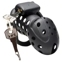 Master Series Lock Down - ventilerat penisgaller (svart)
