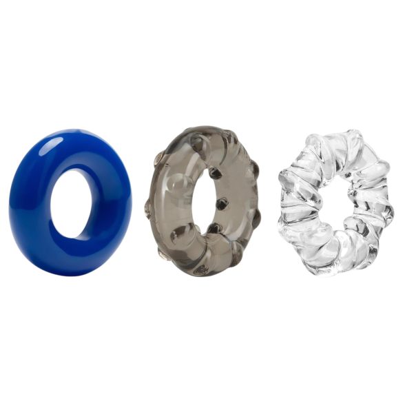 Stay Hard - penisring set - 3-pack - färgade