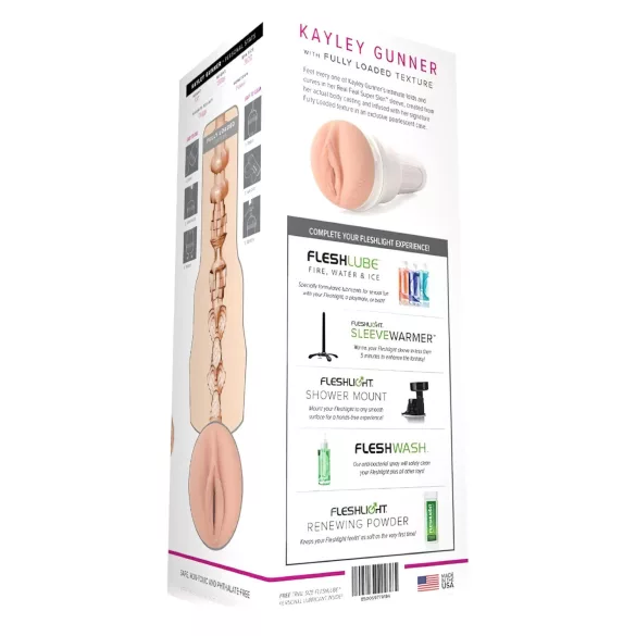 Fleshlight Kayley Gunner - realistisk vagina - naturfärg