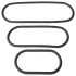 Perfect Fit - penisring set - tunn, svart silikon (3-pack)