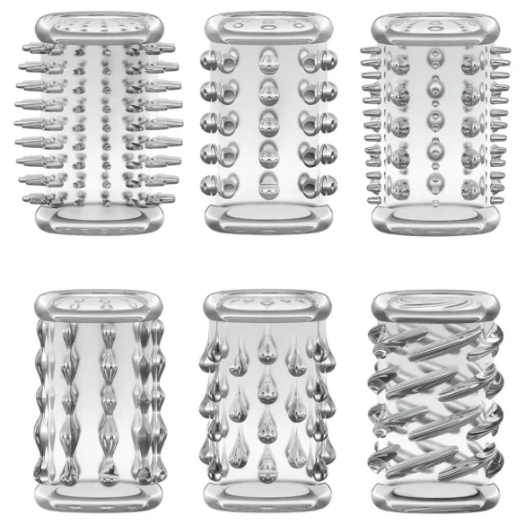 Stay Hard - penisring set - genomskinlig - 6-pack