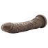 Dr. Skin 8,5 - realistisk sugkoppsdildo - brun (20,5 cm)