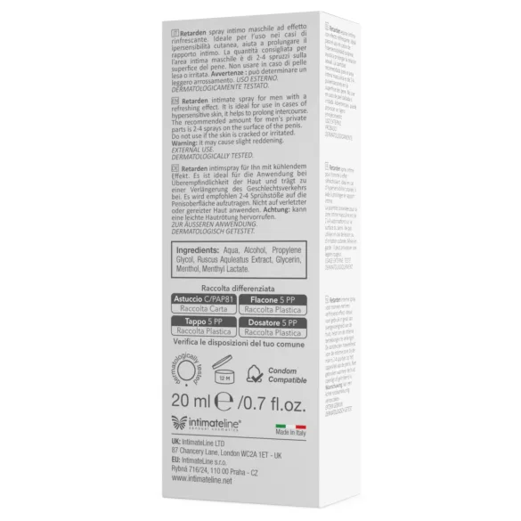Intimateline R20 - kylande fördröjningsspray för män (20 ml)