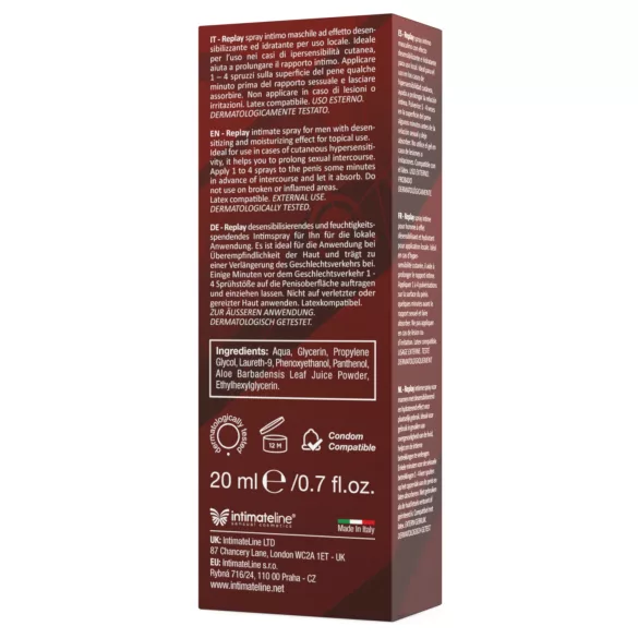 Intimateline Replay - fördröjningsspray för män (20 ml)