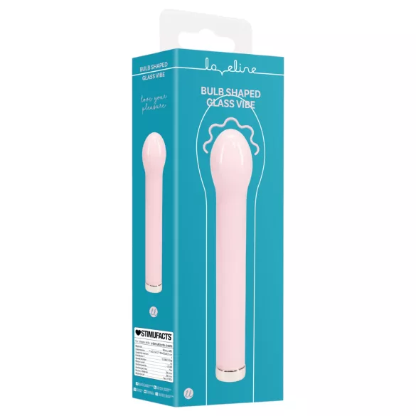 Loveline - glasvibrator med kulformat huvud (rosa)