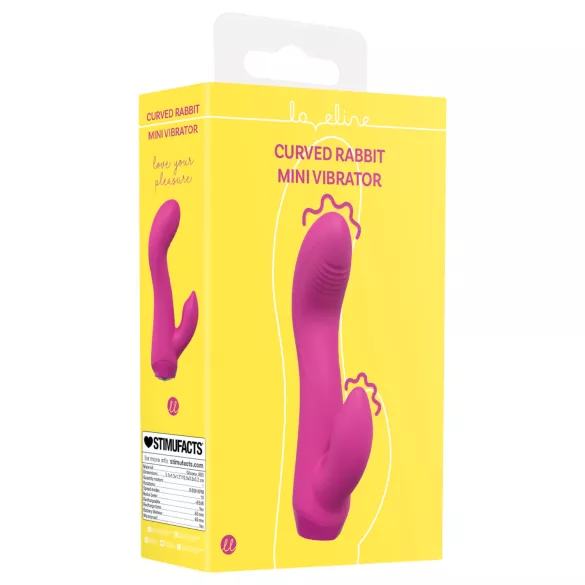Loveline - böjd kaninformad minivibrator (rosa)