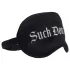 Ouch! - Satängögonmask med texten "Suck Don't Bite" (svart)