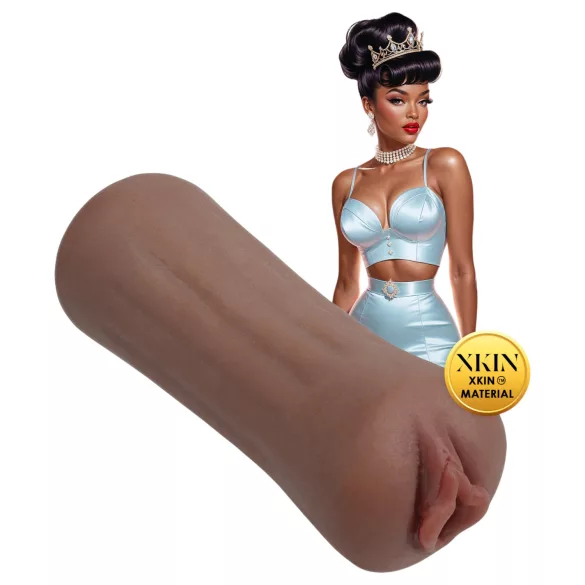 XKIN Beauty Queen Lulu - realistisk onanidocka/fickfitta (mörk natur)