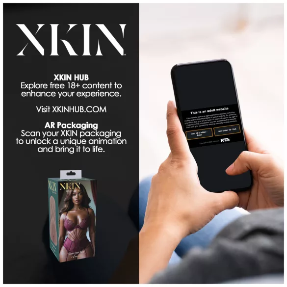 XKIN Next Door Amani - realistisk onanidocka vagina (mörk natur)