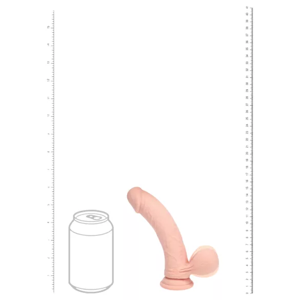 RealRock - realistisk vibrator med dubbel densitet (hudfärgad) - 15 cm