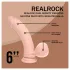 RealRock - realistisk vibrator med dubbel densitet (hudfärgad) - 15 cm