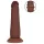 RealRock - dubbeldensitets realistisk dildo (brun) - 15,5 cm